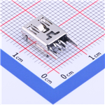 Micro-B 母座 直插----KH-MINI-DIP180-5P-Cu