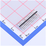 排針1.27mm 1x16P 彎插 KH-1.27PH90-1X16P-L10.5
