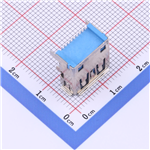 USB Type-A 母座 臥貼KH-3.0AF90DIP-14.2JB-STM